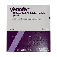 Фото Венофер 100мг/5мл р-р для внутривенного введения 5 шт.
