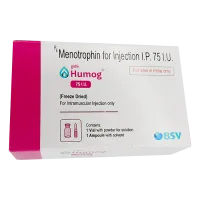 Фото Хумог 75 МЕ (Менотропин) :: Humog HP 75 МЕ ФСГ+75 МЕ ЛГ, лиоф. д/р-ра для в/м введ, 1 шт.